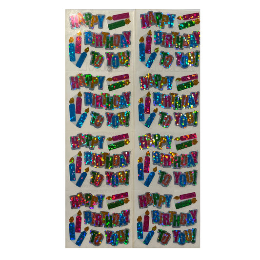 HAMBLY: Happy Birthday to You glitter stickers