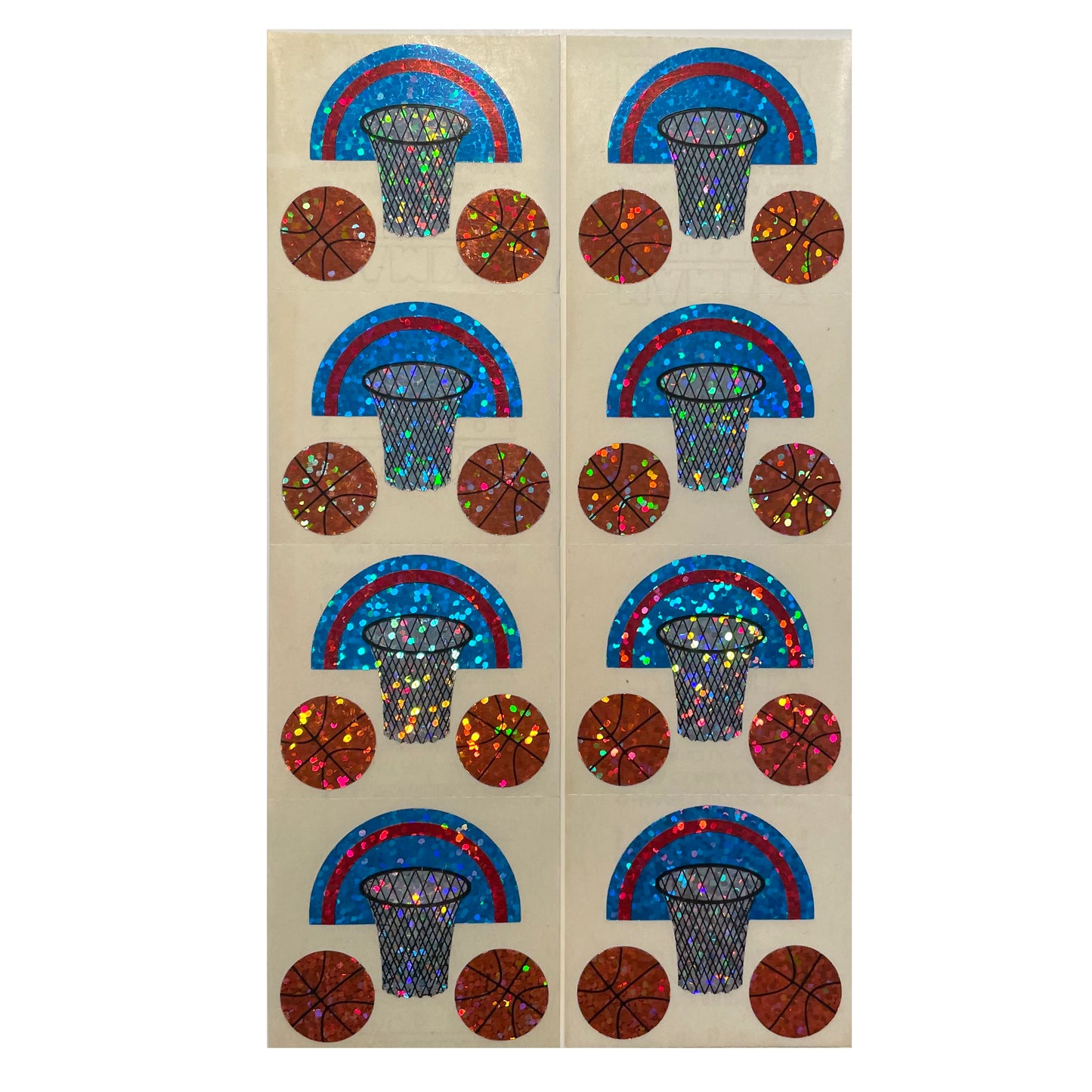 HAMBLY: Basketball glitter stickers