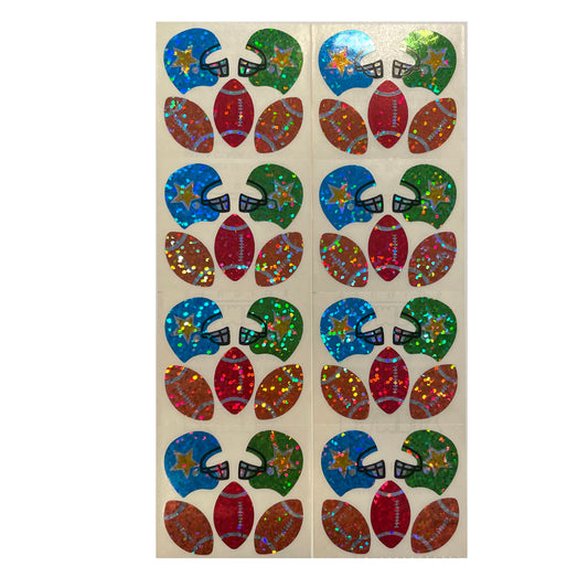 HAMBLY: Football glitter stickers