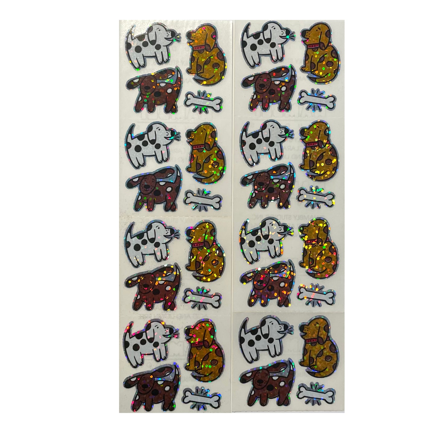 HAMBLY: Dogs with Bones glitter stickers