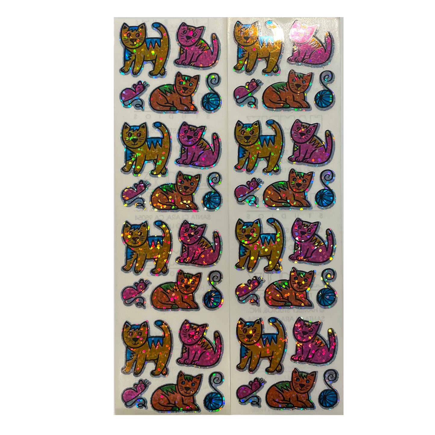 HAMBLY: Cats with Yarn glitter stickers