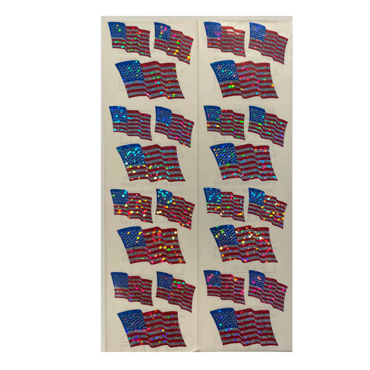 HAMBLY: American Flag glitter stickers