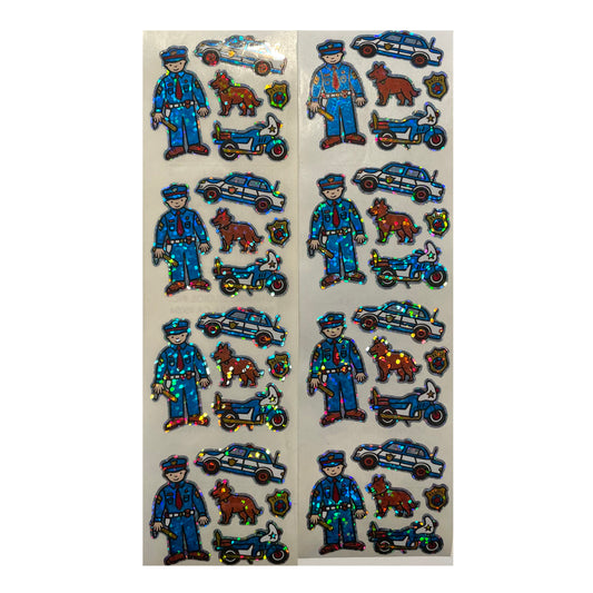 HAMBLY: Policeman glitter stickers