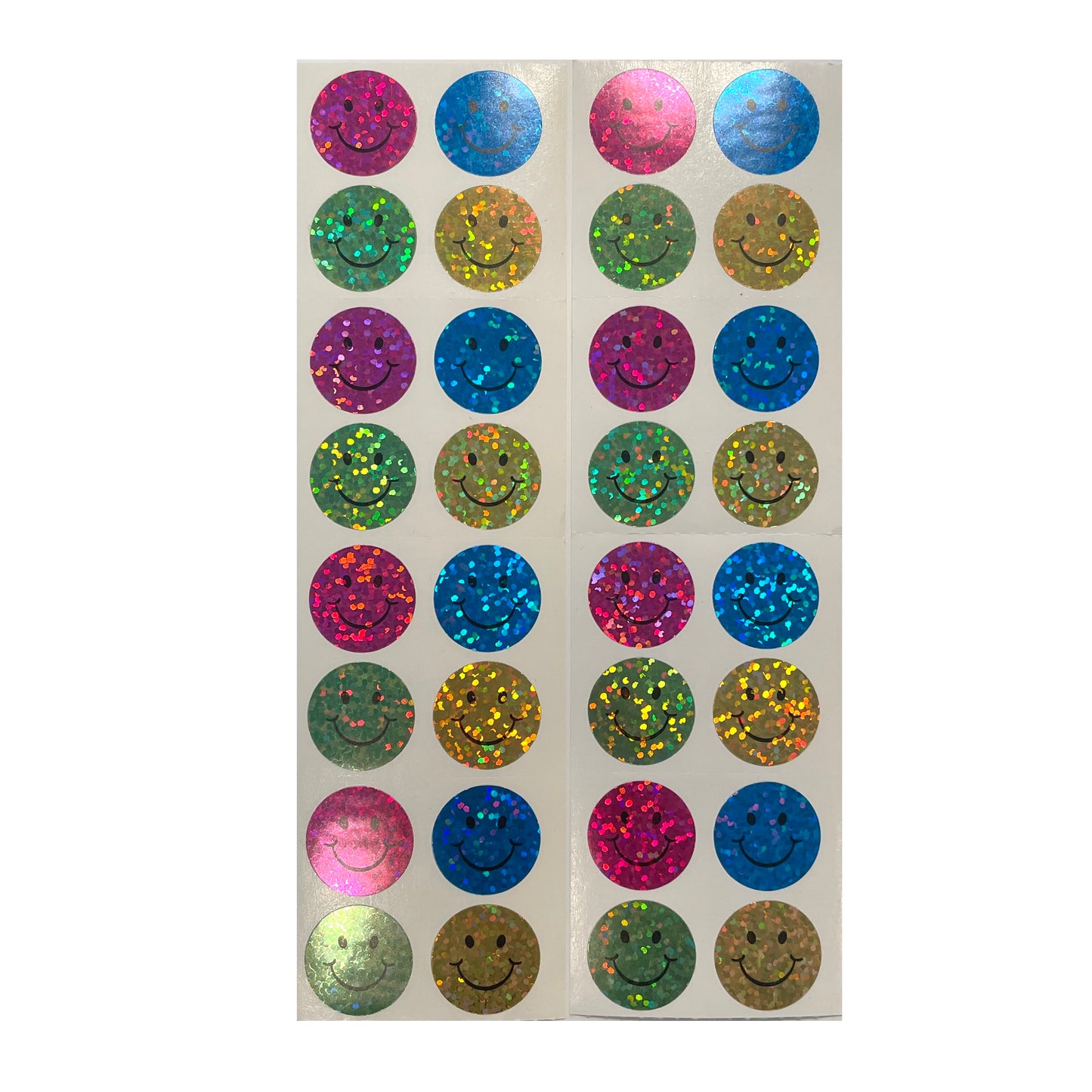 HAMBLY: Multicolor Smiley Face Dot glitter stickers