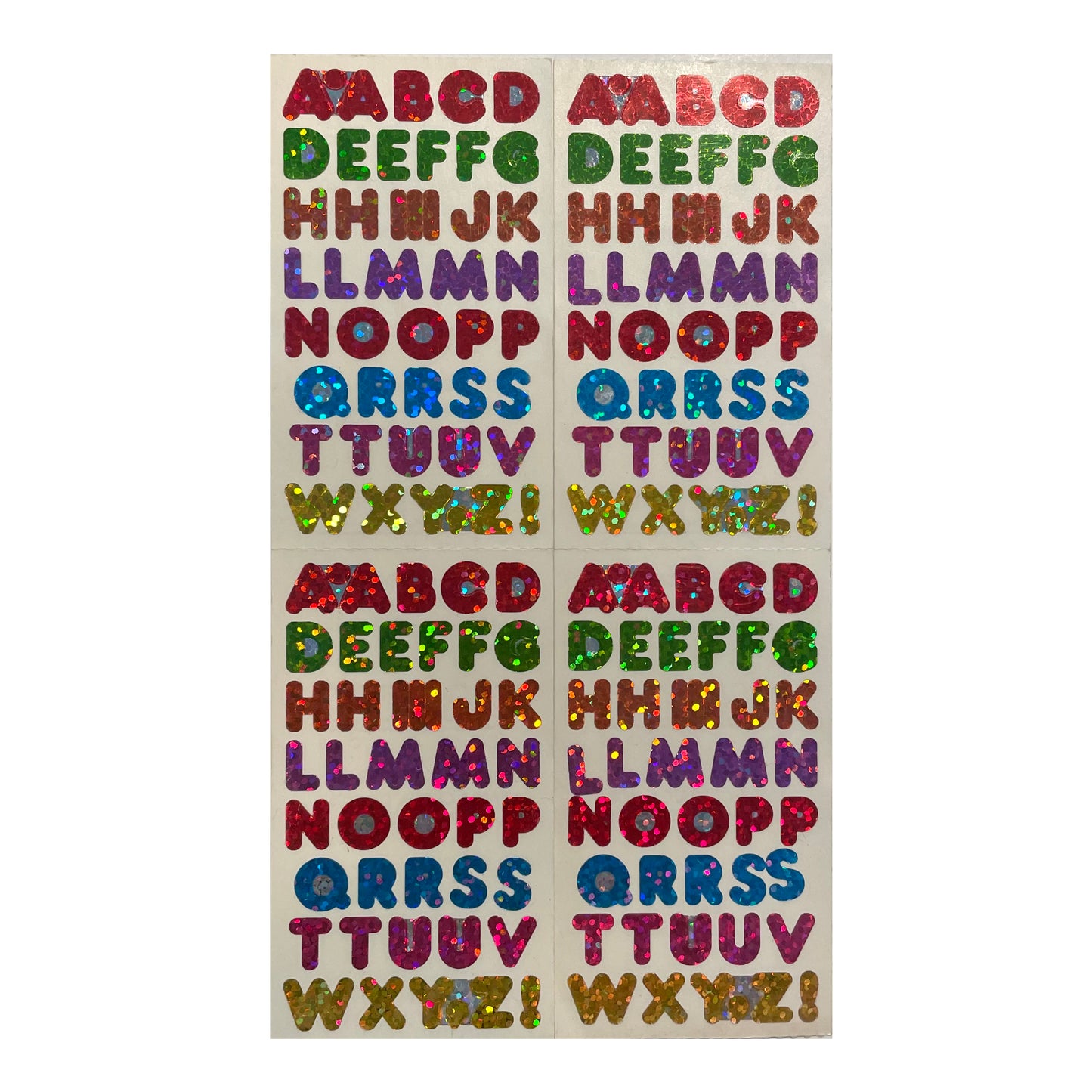 HAMBLY: ABC's Multicolor glitter stickers