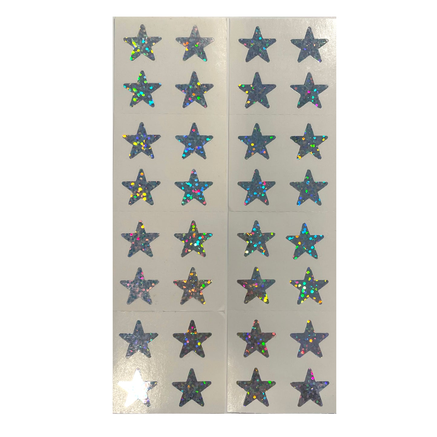 HAMBLY: Silver Star glitter stickers