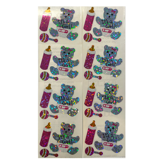 HAMBLY: It's a girl! glitter stickers