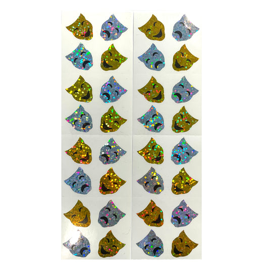 HAMBLY: Drama Mask glitter stickers