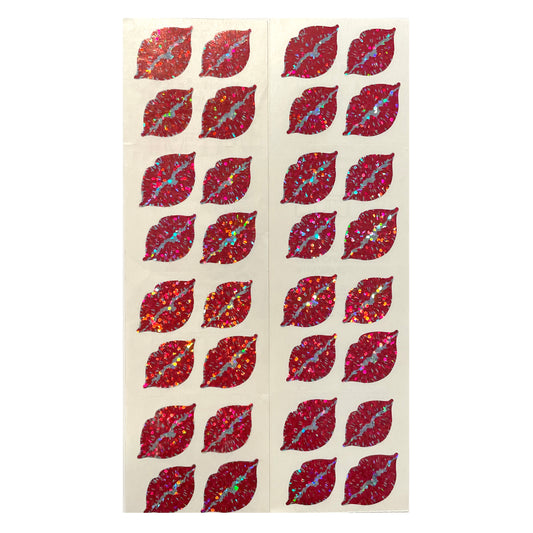 HAMBLY: Red Lips glitter stickers