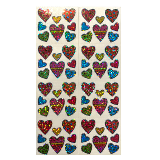 HAMBLY: Patterned Heart glitter stickers