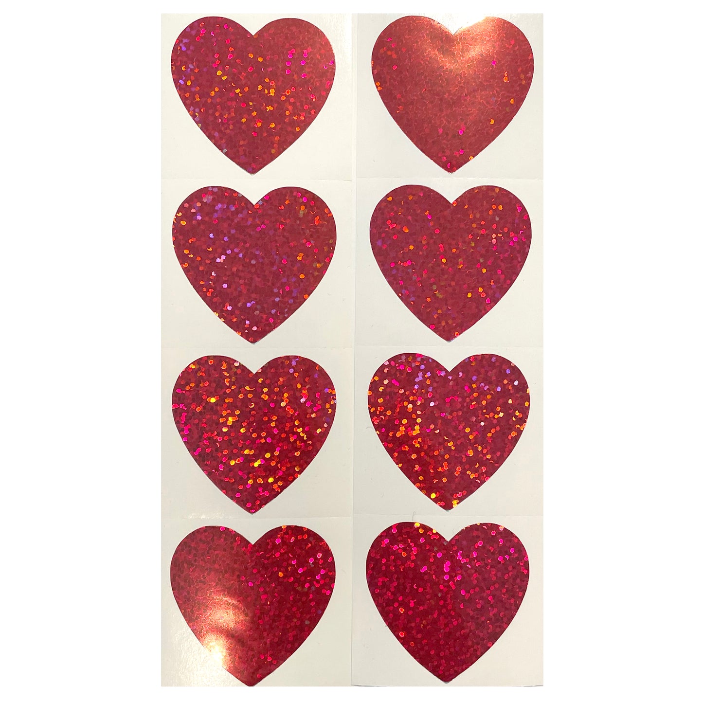 HAMBLY: Jumbo Red Heart glitter stickers