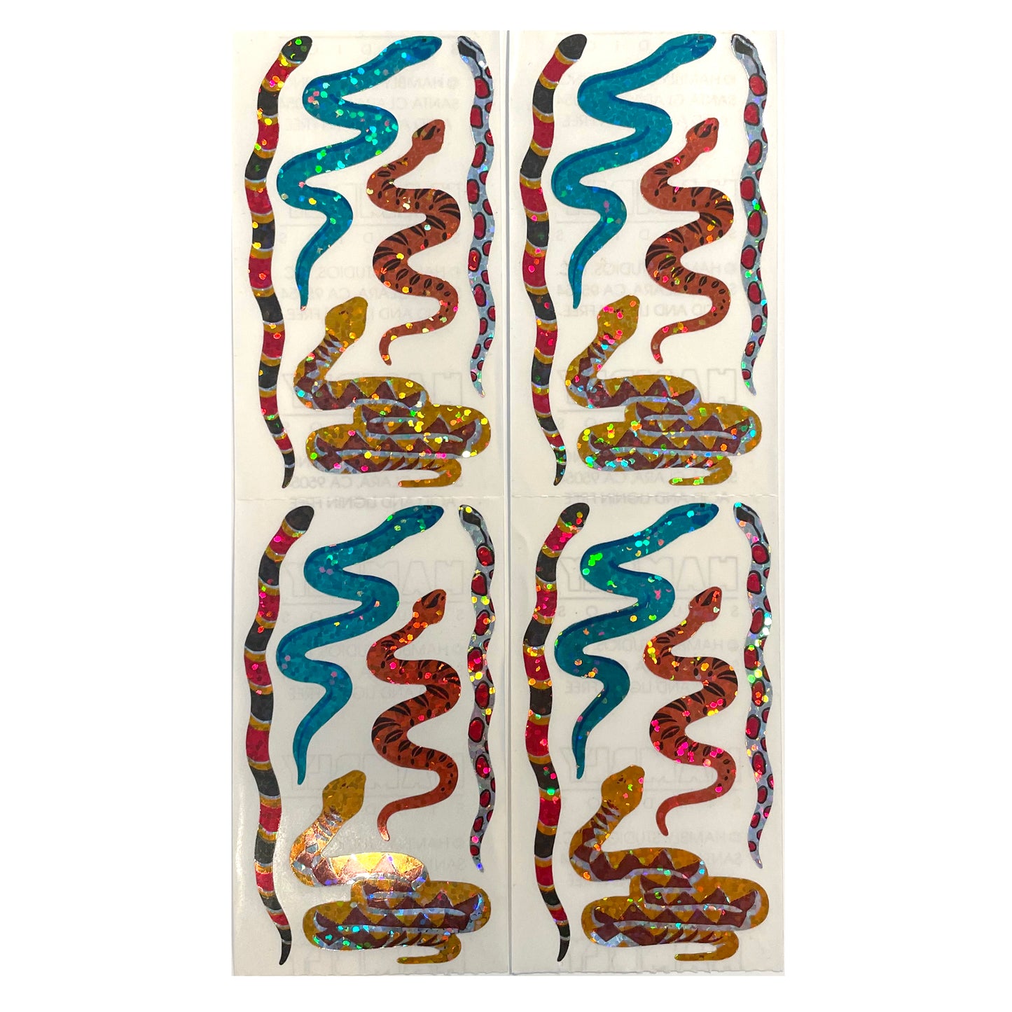 HAMBLY: Snakes glitter stickers