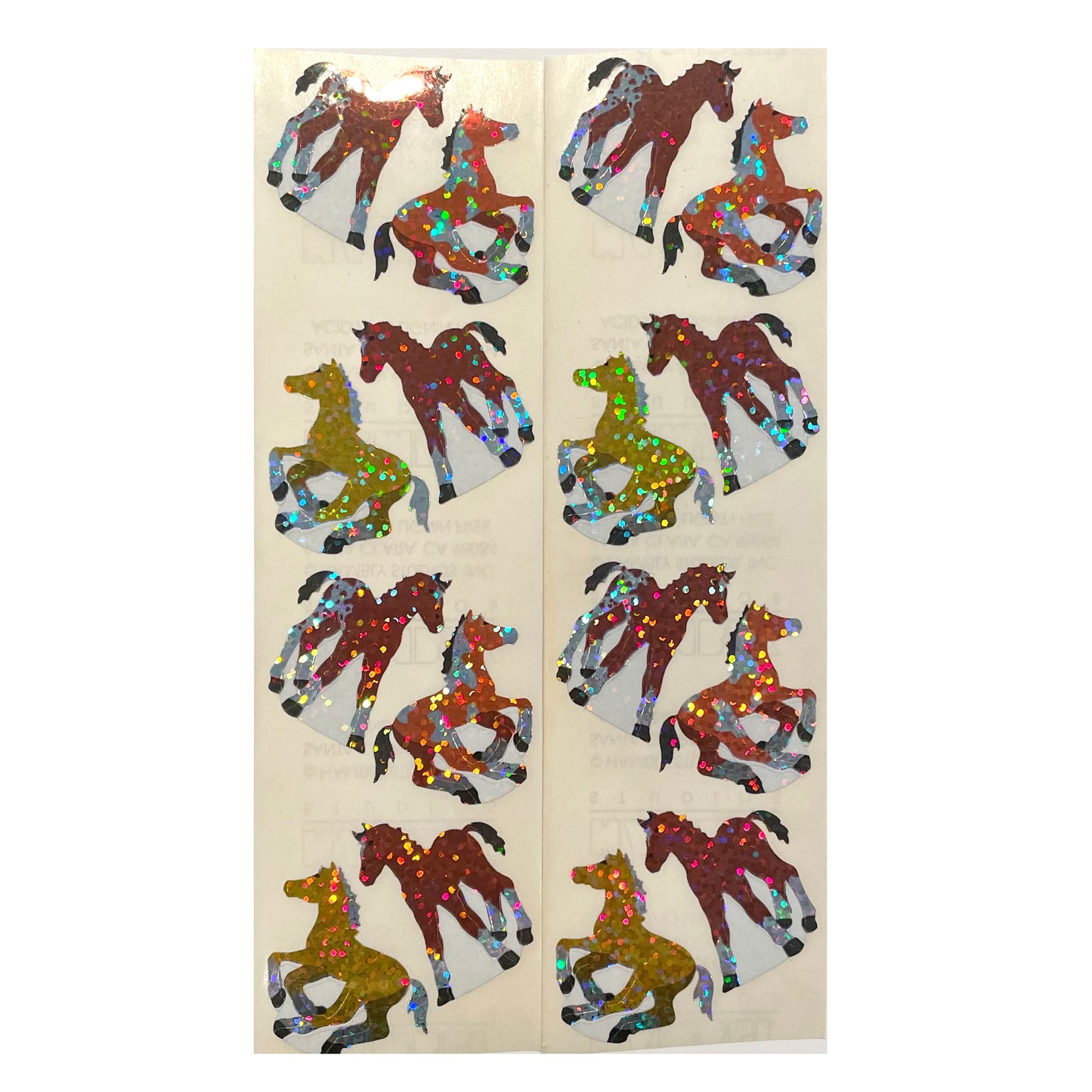 DEALS: 10 sheets Horse Glitter Stickers