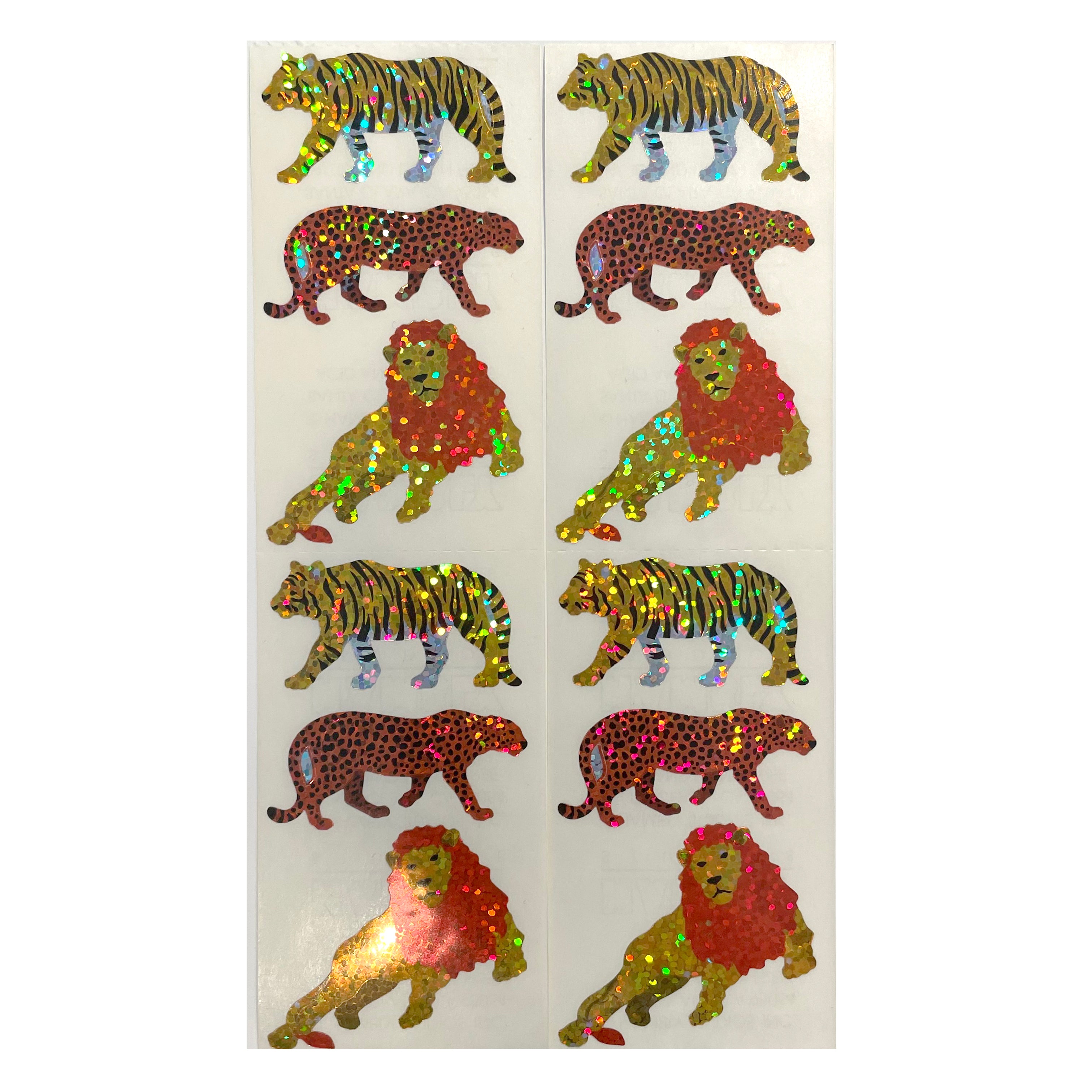 HAMBLY: Lions and Tigers glitter stickers – Sticker Stash Outlet