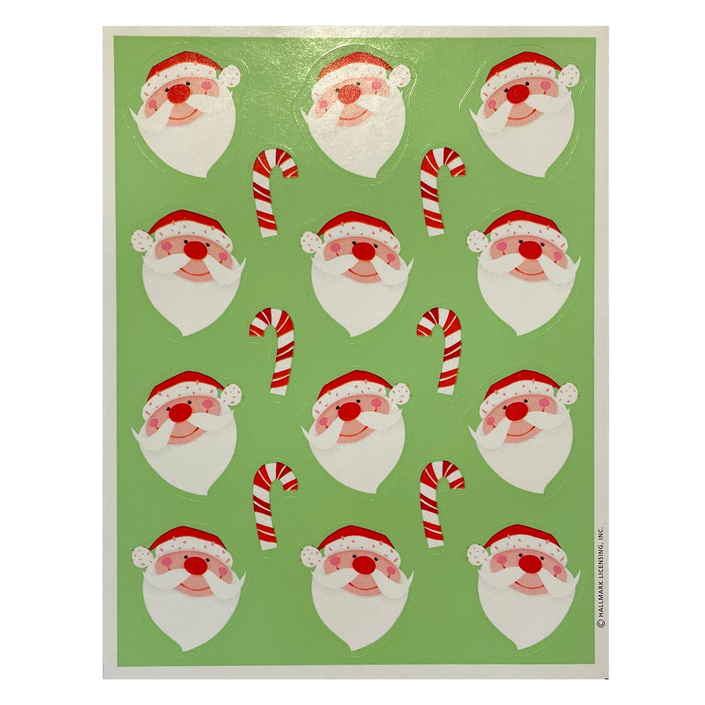 Hallmark: Christmas Santa and Candy Cane Stickers