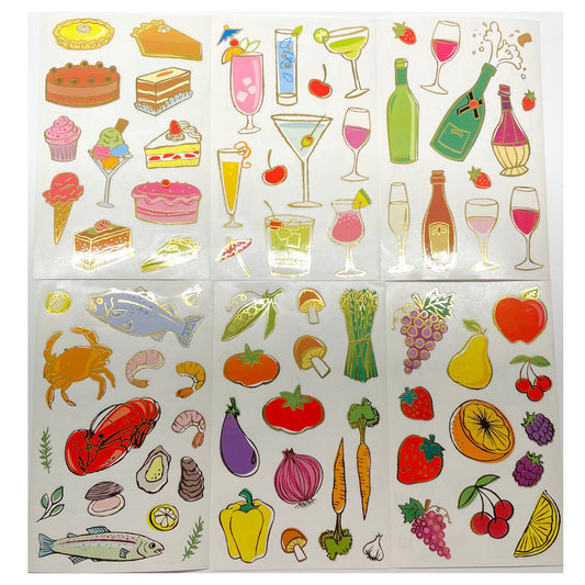 Mrs. Grossman's: Gold Foil Food Stickers