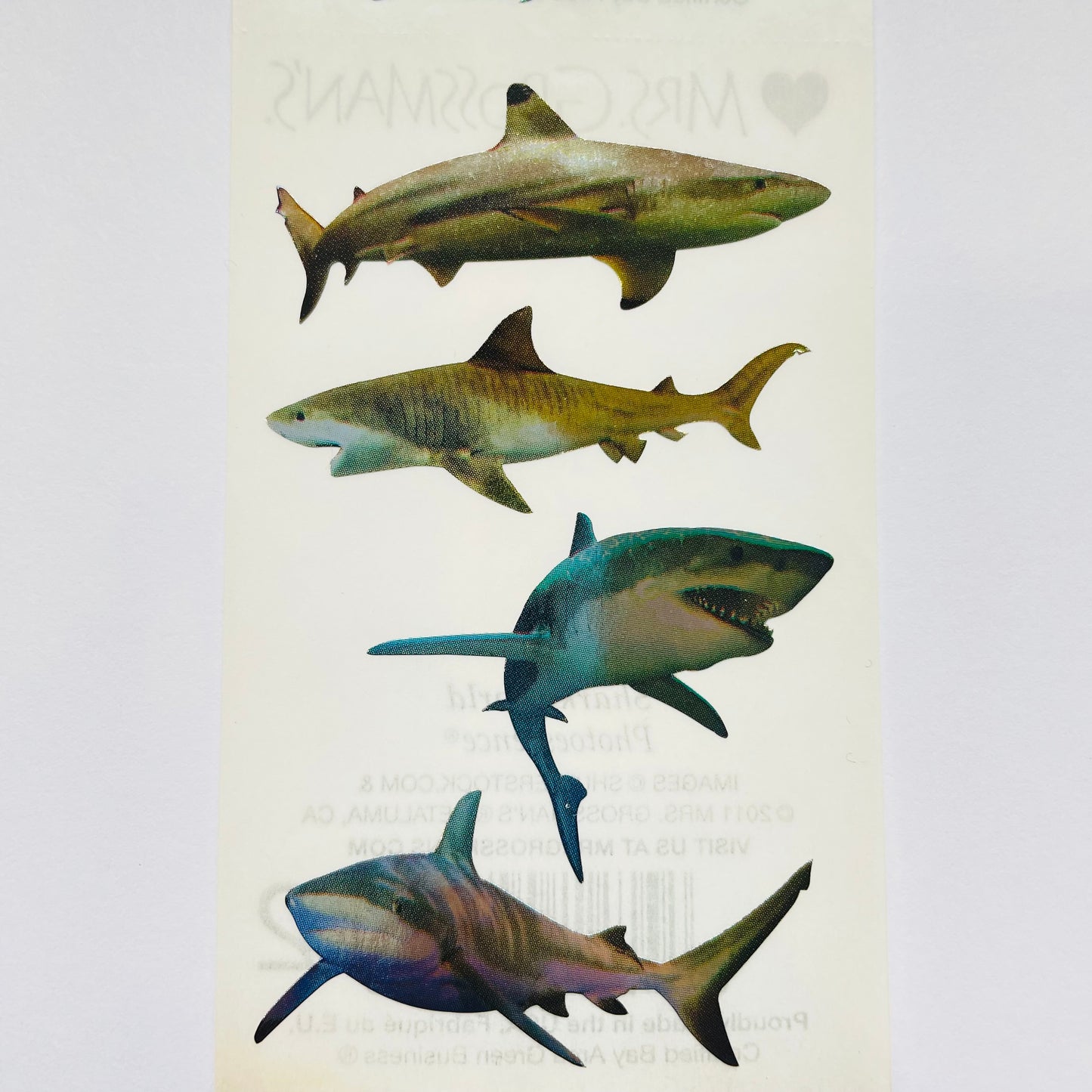 Mrs. Grossman's Irredesent Shark Sticker