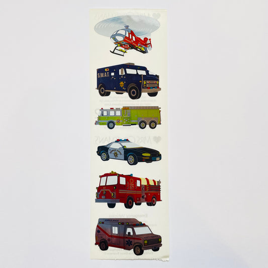 Mrs. Grossman's Emergency vehicles Sticker