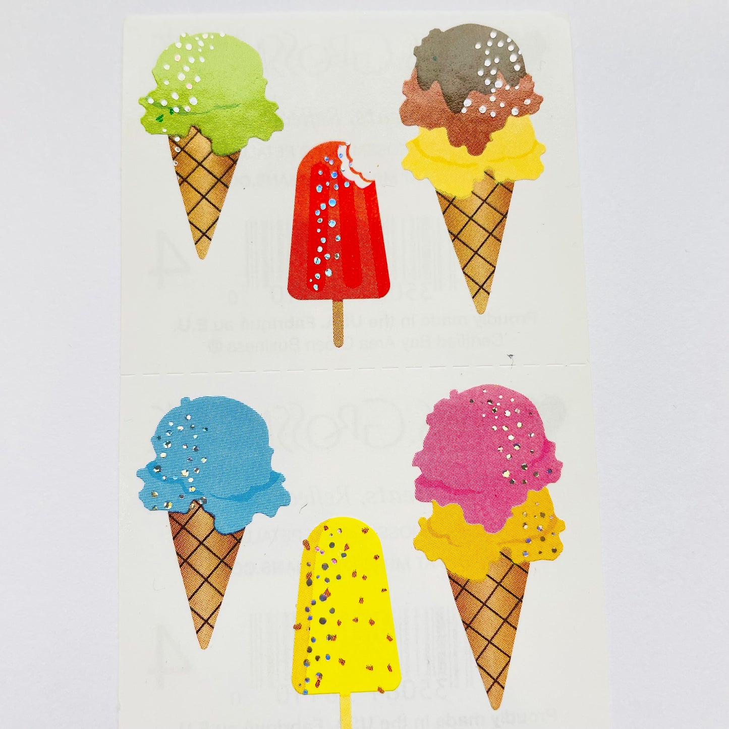 Mrs. Grossman's: Ice cream Cone Stickers