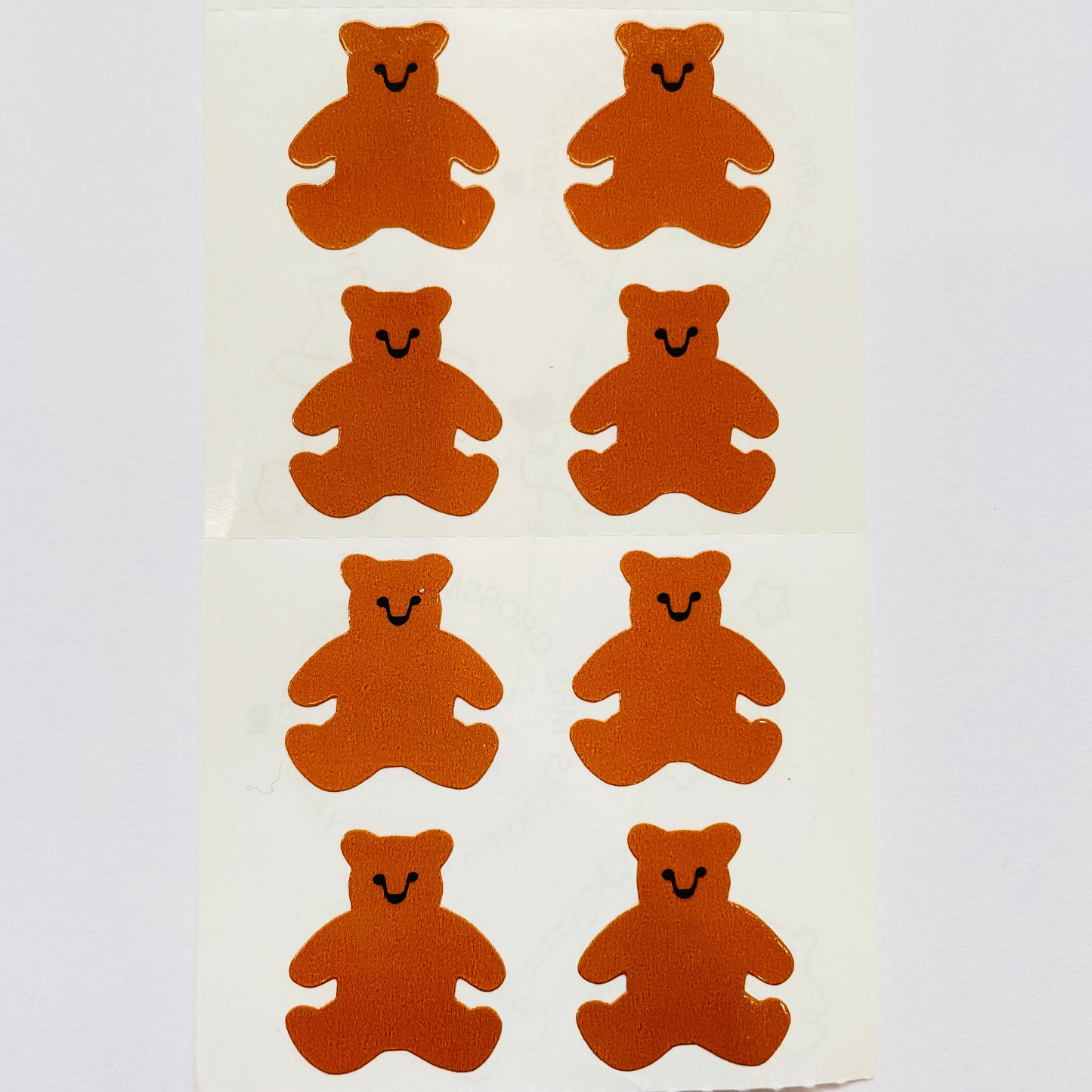 Mrs. Grossman's: Mini Brown Teddy Bear Stickers - Iconic 80's!