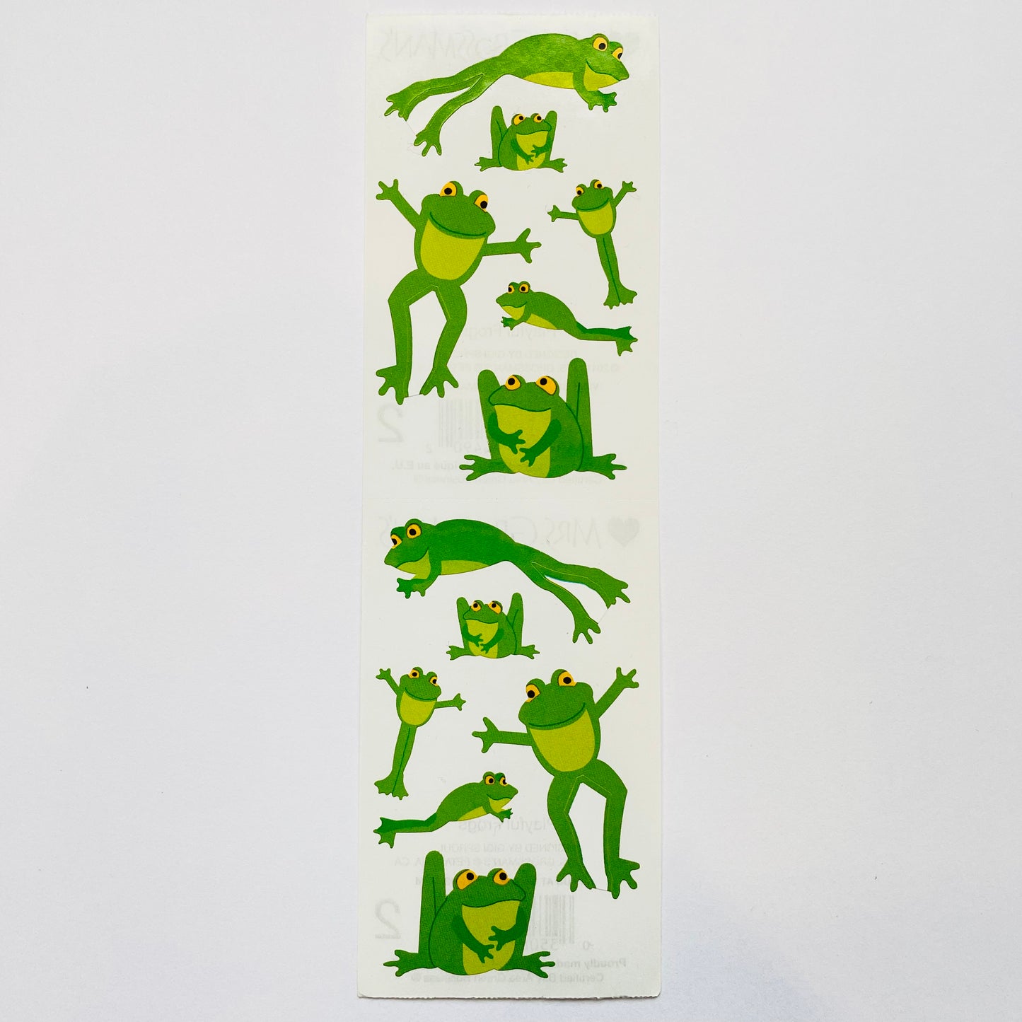 Mrs. Grossman's: Playful Frog Stickers