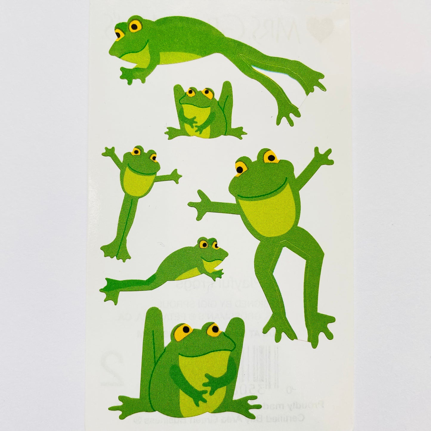 Mrs. Grossman's: Playful Frog Stickers