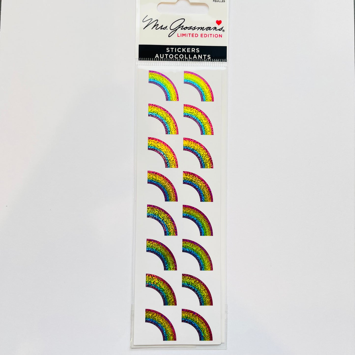 Mrs. Grossman's: Mini Sparkle Rainbow Sticker - NEW in PACKAGE