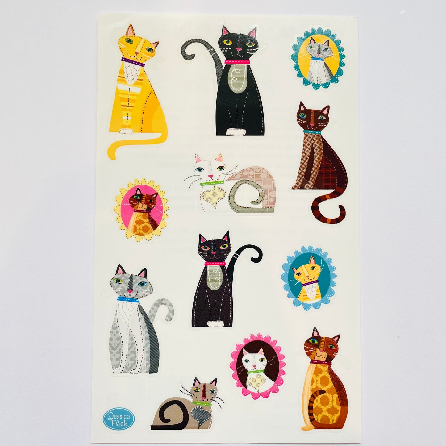 Mrs. Grossman's: Jessica Flick Crafty Cat Stickers