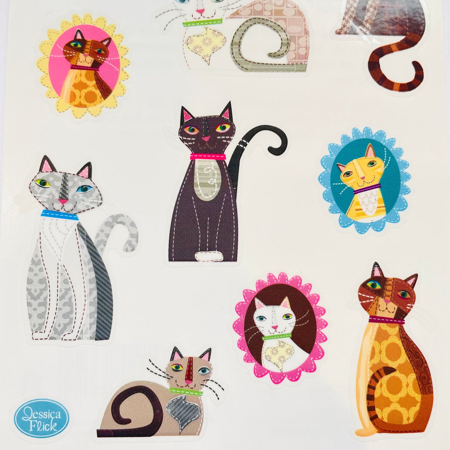 Mrs. Grossman's: Jessica Flick Crafty Cat Stickers