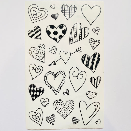 Mrs. Grossman's: Pen & Ink Heart Stickers