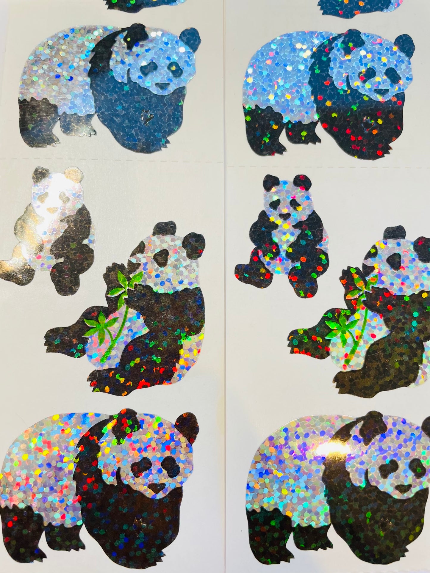 HAMBLY: Panda glitter stickers