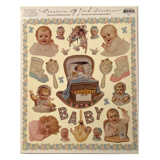 GIFTED LINE: XL Victorian Baby Sheet of Stickers