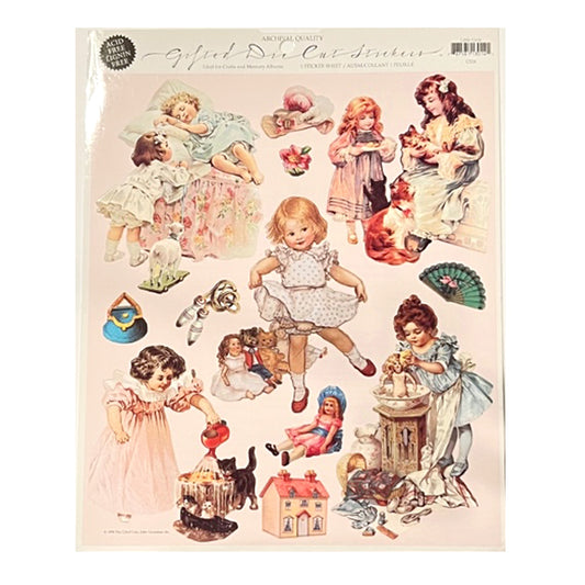 GIFTED LINE: XL Victorian Play Time Sheet of Stickers