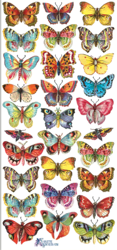 IMPERFECT: 20 sheets Butterfly stickers
