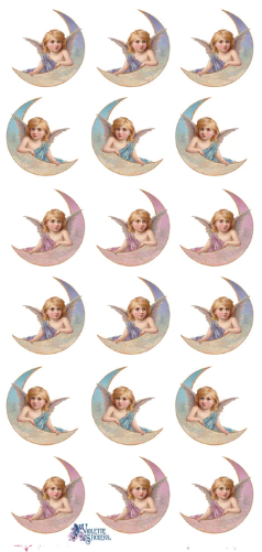IMPERFECT: 20 sheets Angel Moon Seals stickers