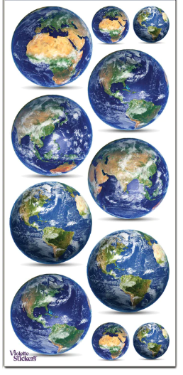 BULK BUY: 25 sheets The World stickers